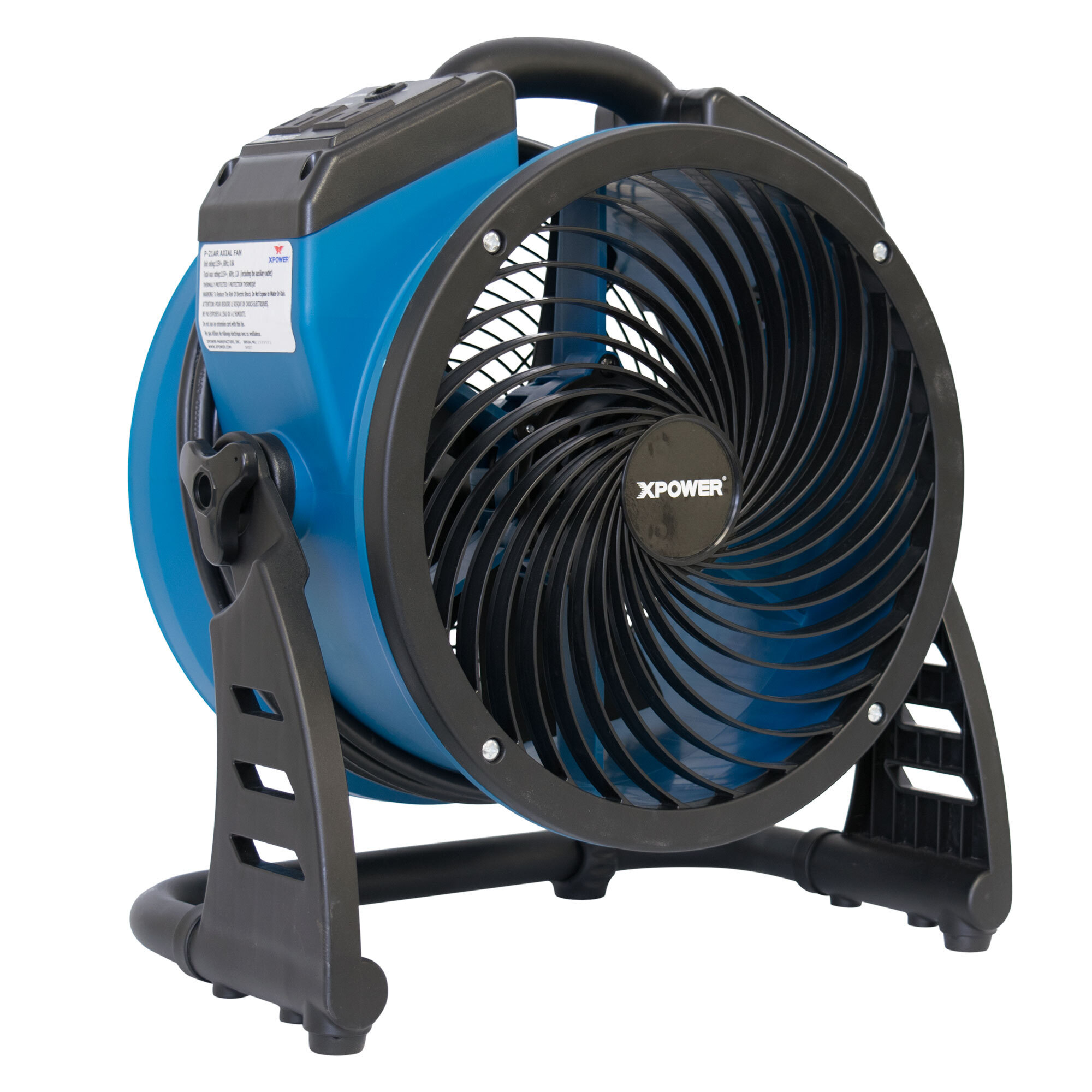 XPOWER, 1100 CFM Fan with Outlets, Fan Diameter 11 in, Air Delivery 1100 cfm, Model# P-21AR
